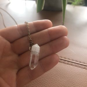 Real Quartz Crystal Necklace